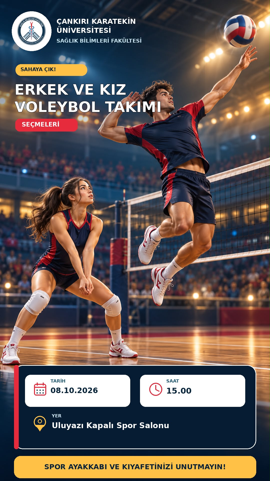 SAĞLIK BİLİMLERİ FAKÜLTESİ VOLEYBOL TAKIMI SEÇMELERİ