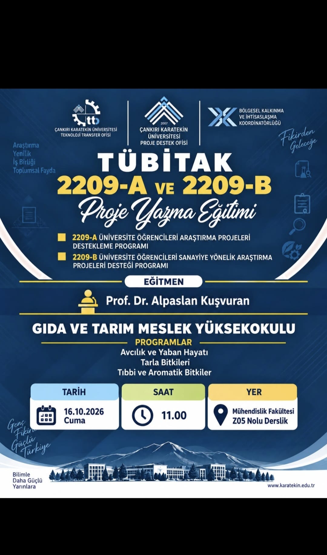 TÜBİTAK 2209-A ve 2209-B Proje Yazma Eğitimi