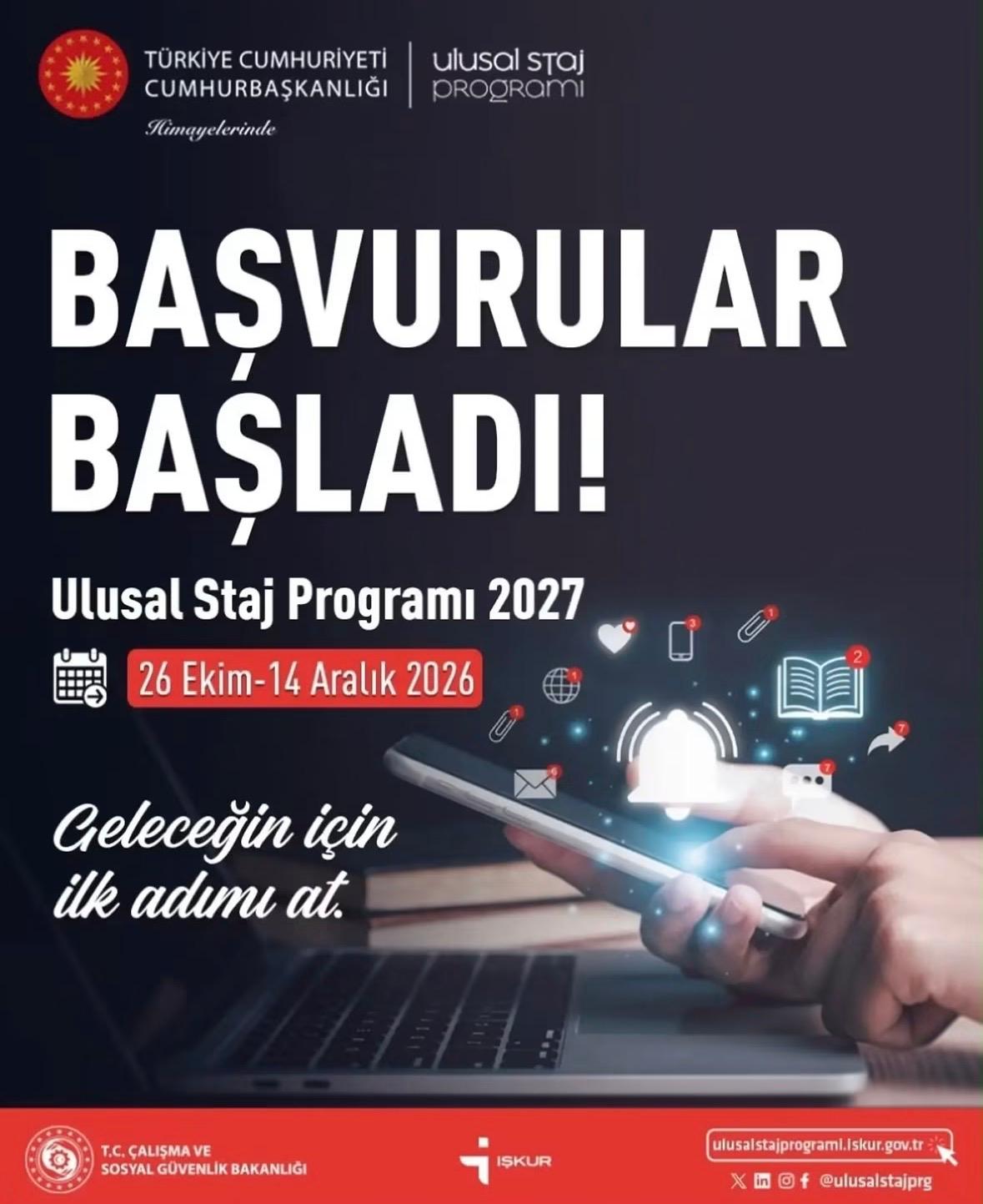 Ulusal Staj Başvuruları Başladı