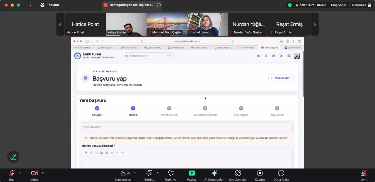 Fakültemizde ÇAKÜ Portal Bilgilendirme Toplantısı Gerçekleştirildi
